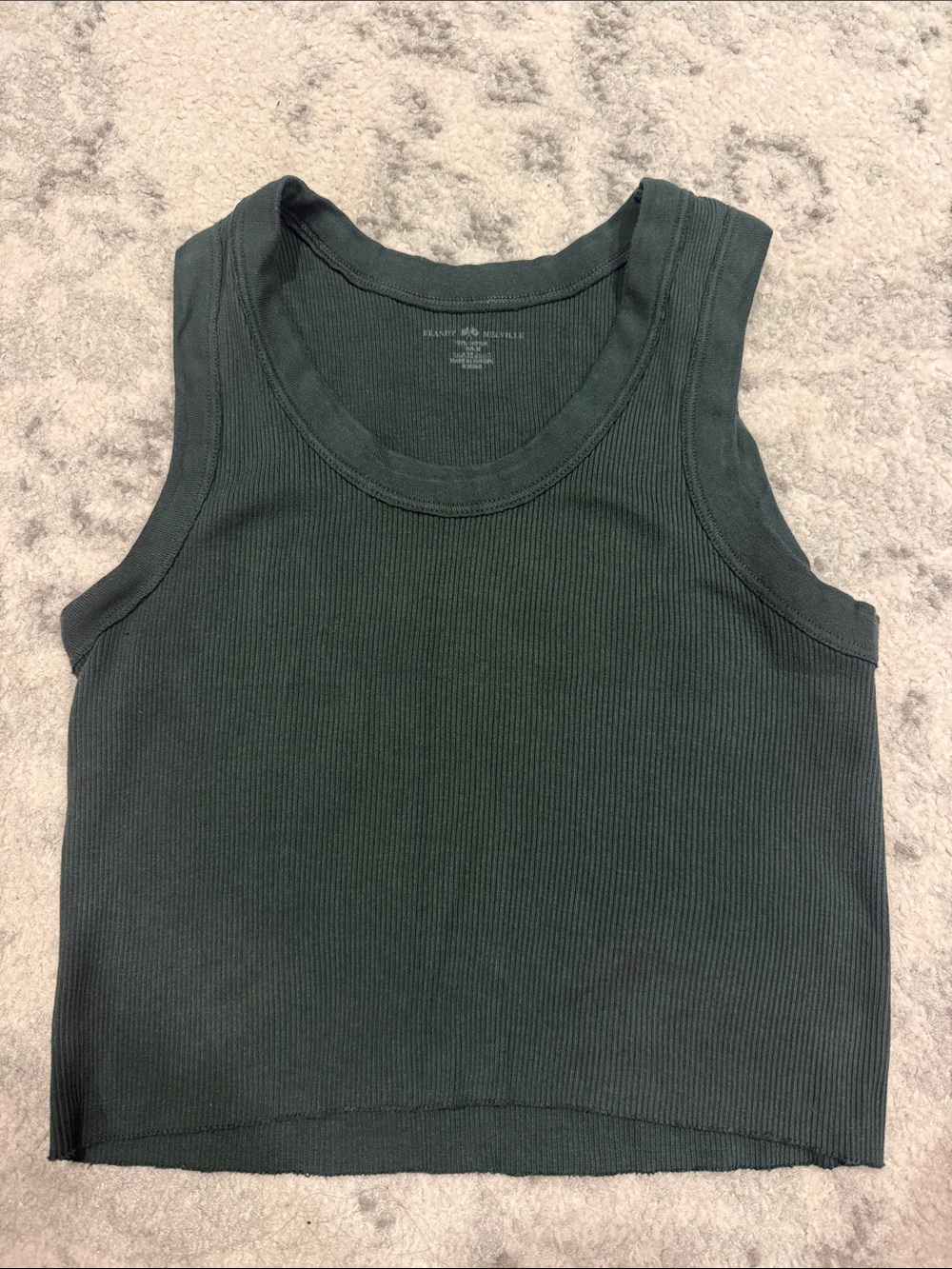 Brandy Melville dark green ribbed tank